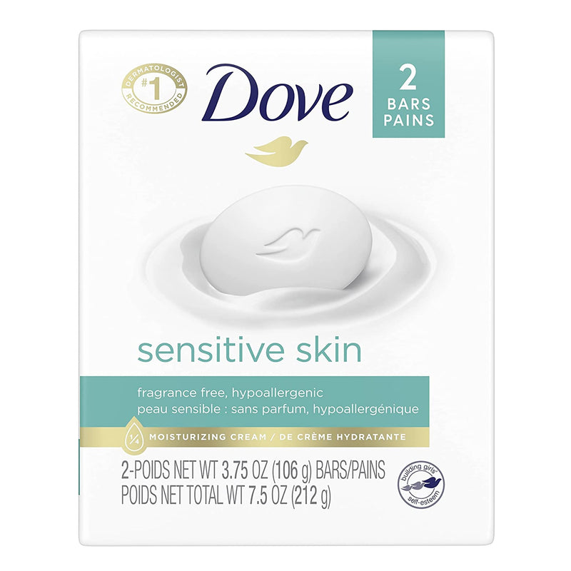 Soap, Dove Bar Sensitive Skin Unscntd 4.25Oz (2/Pk, Sold As 2/Pack Unilever 01111161120