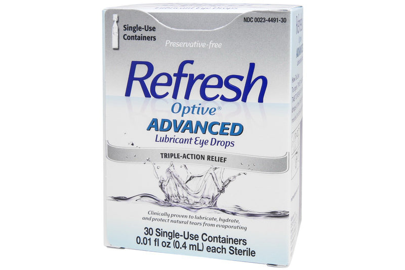 Refresh® Optive™ Advanced Eye Lubricant, 0.4-Ml Single Use Container, Sold As 30/Box Allergan 00023449130