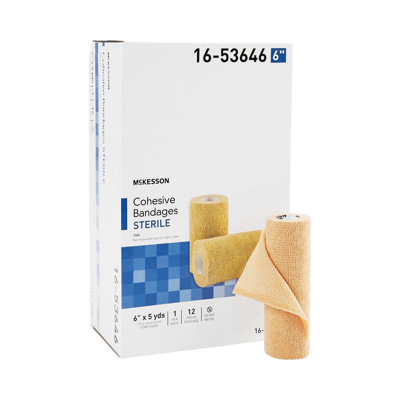 Mckesson Self-Adherent Closure Cohesive Bandage, 6 Inch X 5 Yard, Sold As 12/Case Mckesson 16-53646