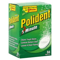 Polident 3 Minute Denture Cleaner, 84 Ct., Sold As 84/Box Glaxo 01015805308