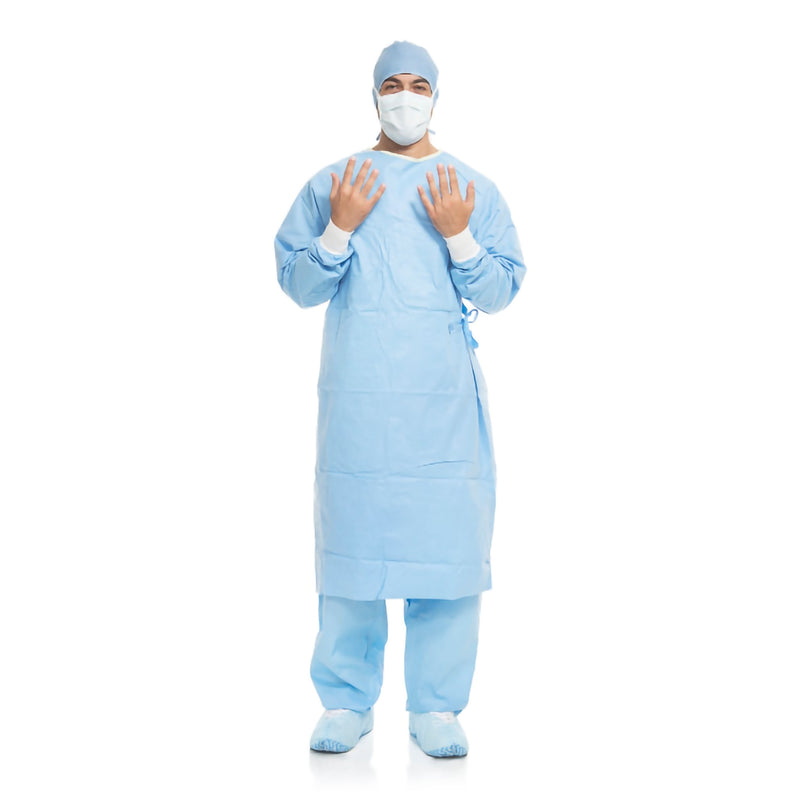Aero Blue Surgical Gown With Towel, Sold As 1/Each O&M 41726