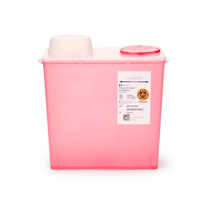 Monoject™ Multi-Purpose Sharps Container, 2 Gallon, 10-9/10 X 10½ X 6¾ Inch, Sold As 1/Each Cardinal 8881676285