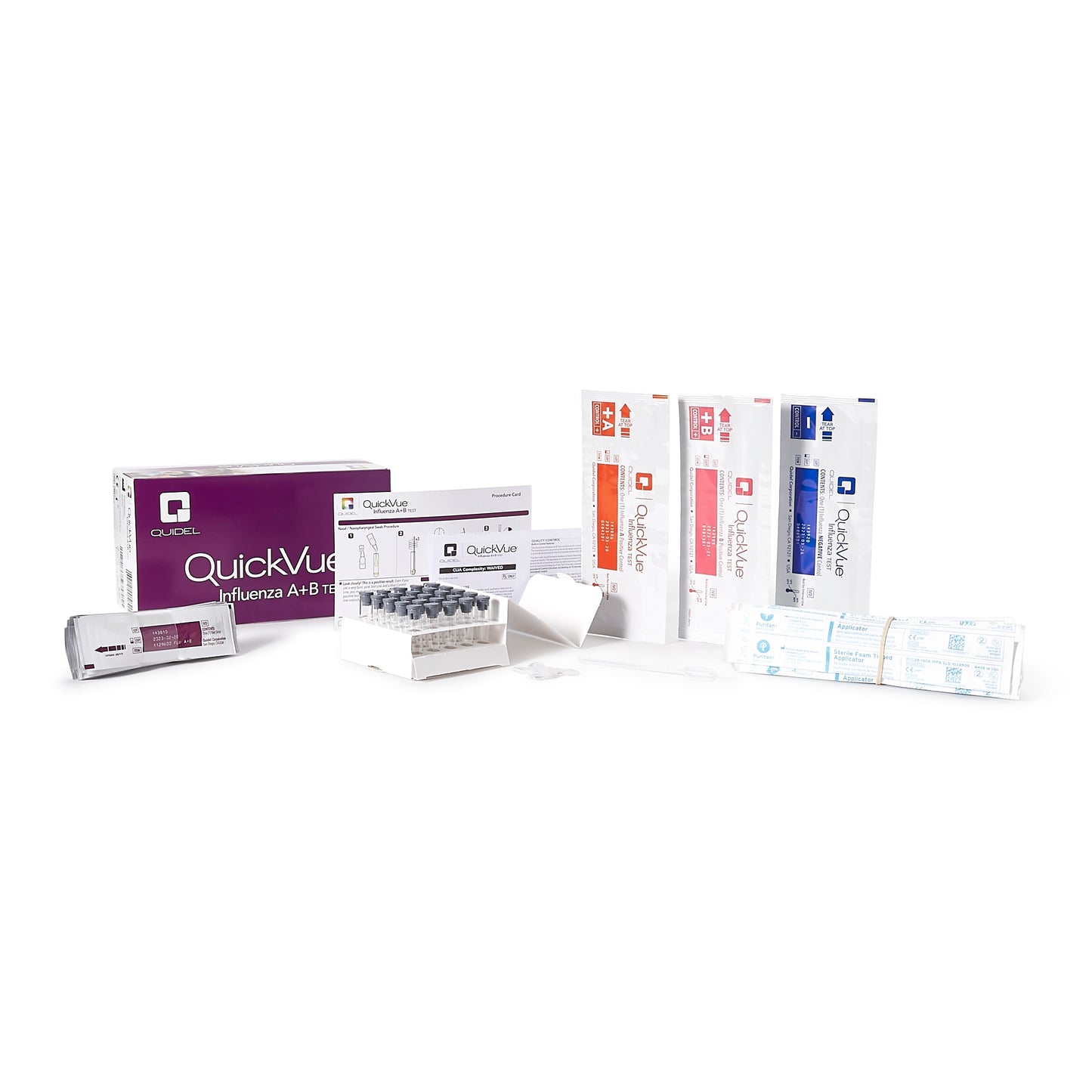 Quickvue Influenza A + B Infectious Disease Immunoassay Respiratory Test Kit, Sold As 250/Case Quidel 20183