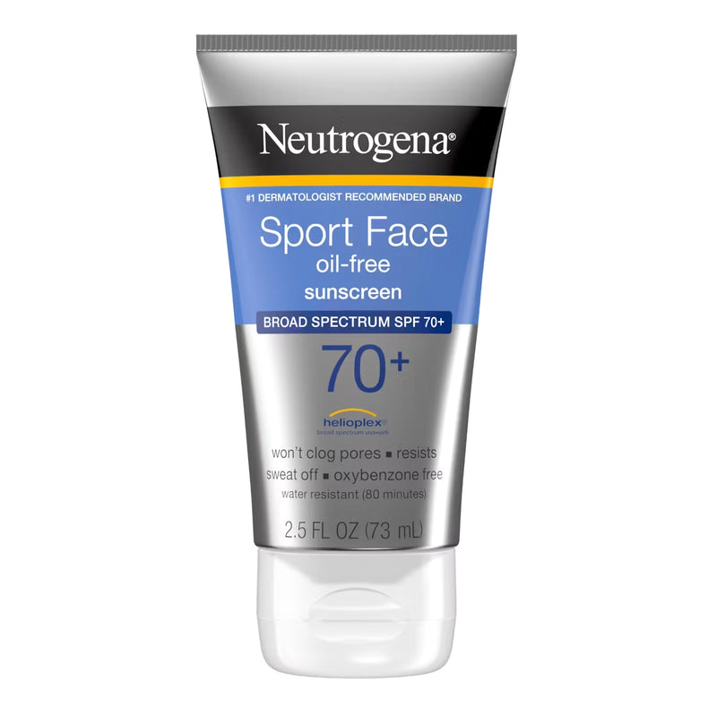 Sunscreen, Lot Neutrogena Sport Face Oil-Free Spf70+ 2.5Oz, Sold As 1/Each J 08680087025