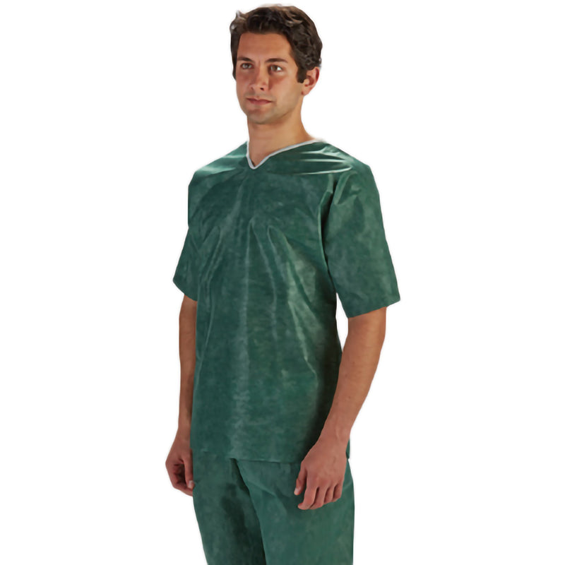 Barrier® Extra Comfort Scrub Shirt, Green, X-Large, Sold As 12/Bag Molnlycke 18640