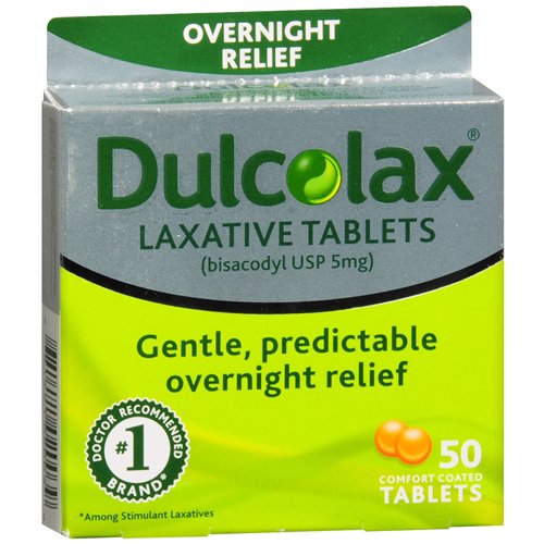 Dulcolax® Bisacodyl Laxative, Sold As 50/Box Boehringer 00597001250