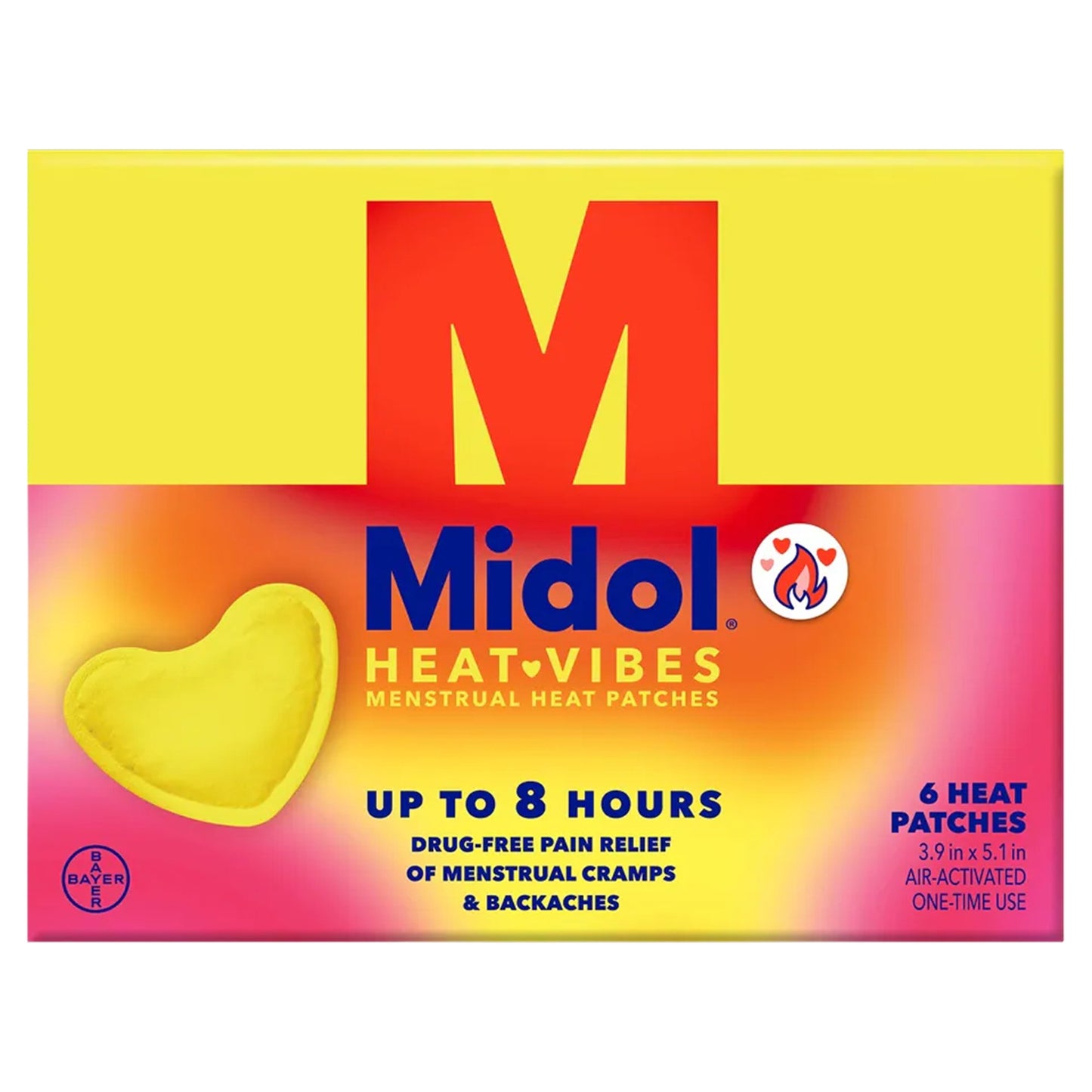 Midol Heat Vibes Patch, Sold As 3/Carton Bayer 31284359660