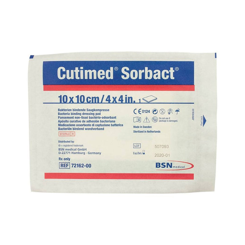 ANTIMICROBIAL MESH DRESSING CUTIMED® SORBACT® 4 X 4 INCH 40 COUNT PAD STERILE, SOLD AS 1/EACH, BSN 7216210