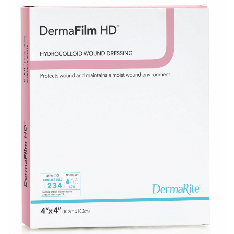 Dermafilm® Hydrocolloid Dressing, 4 X 4 Inch, Sold As 1/Each Dermarite 00219E