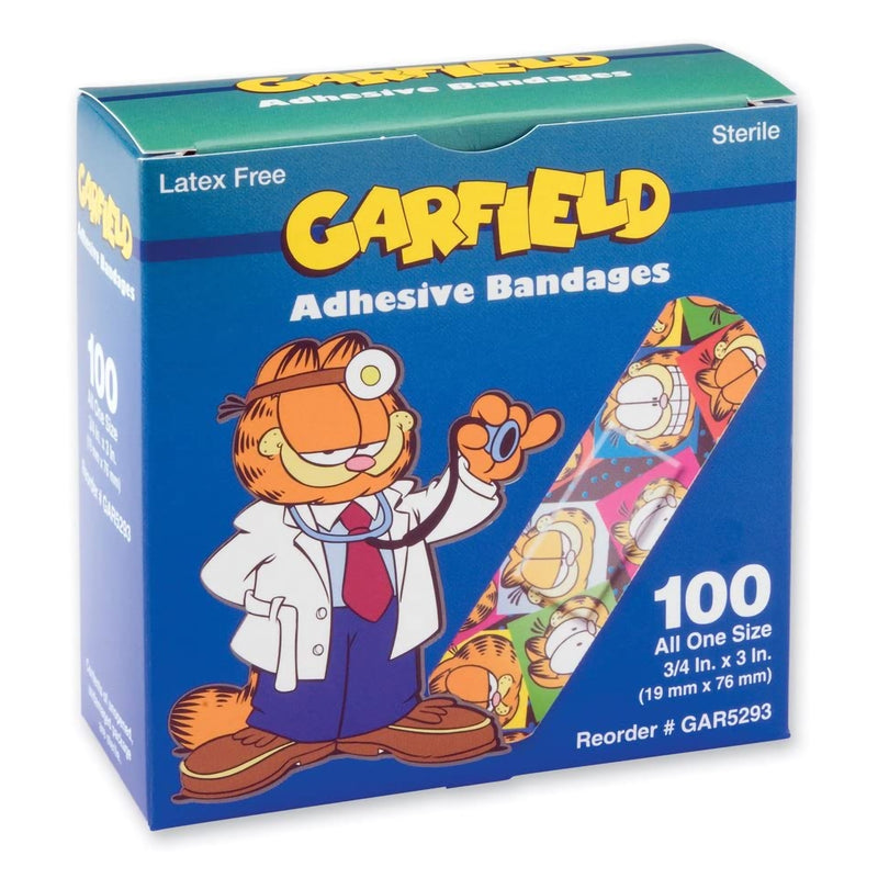 Aso Kid Design (Garfield) Adhesive Strip, 3/4 X 3 Inch, Sold As 100/Box Aso Gar5293-012-000