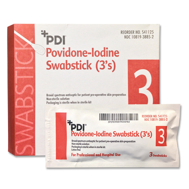 Pdi® Pvp Iodine Prep Swabsticks, Sold As 1/Pack Professional S41125