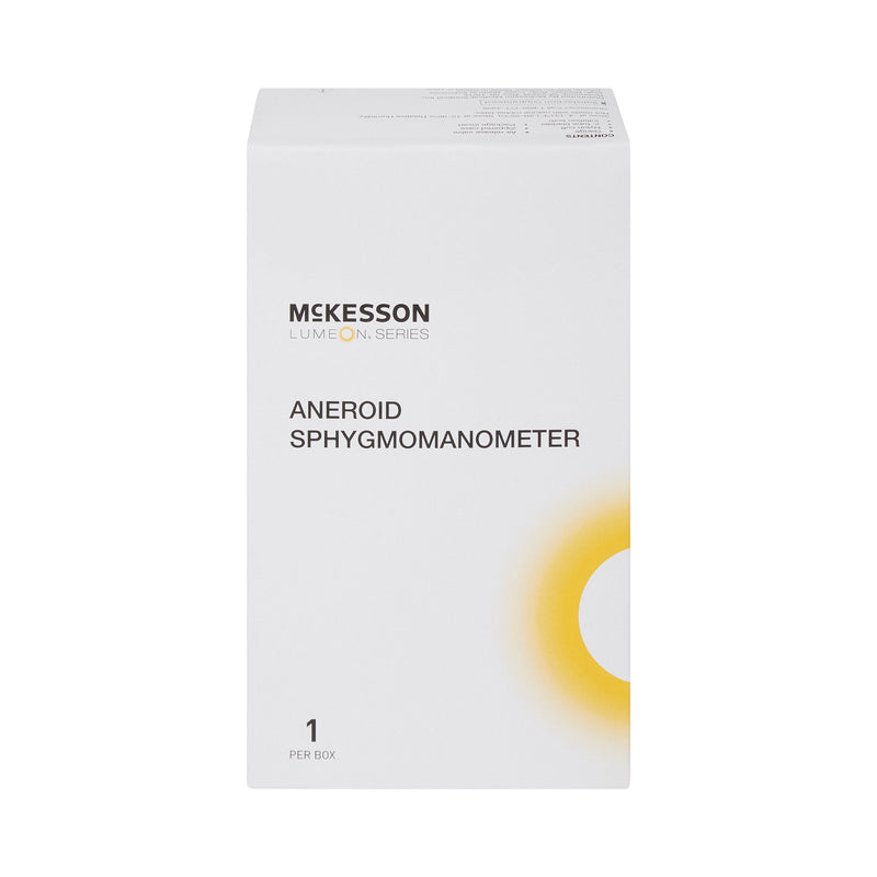 Mckesson Deluxe Aneroid Sphygmomanometer, Pocket Size Handheld, Large Adult Cuff, Orange, Dual-Tube, Sold As 1/Each Mckesson 720-12Xormm