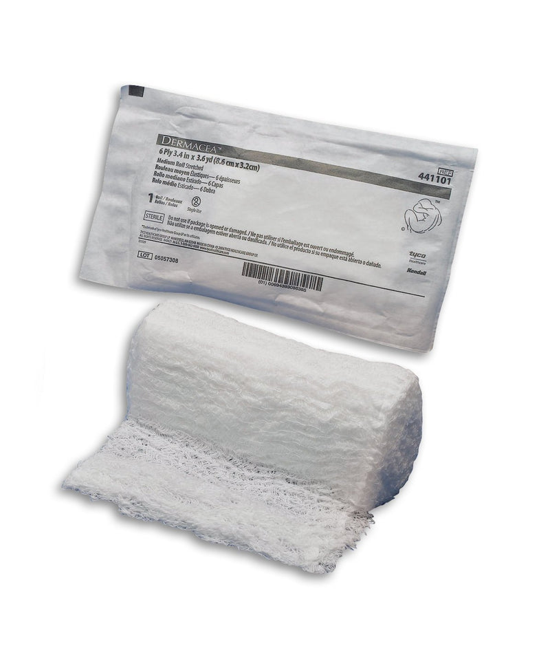 Dermacea™ Sterile Fluff Bandage Roll, 3-2/5 Inch X 3-1/2 Yard, Sold As 96/Case Cardinal 441101