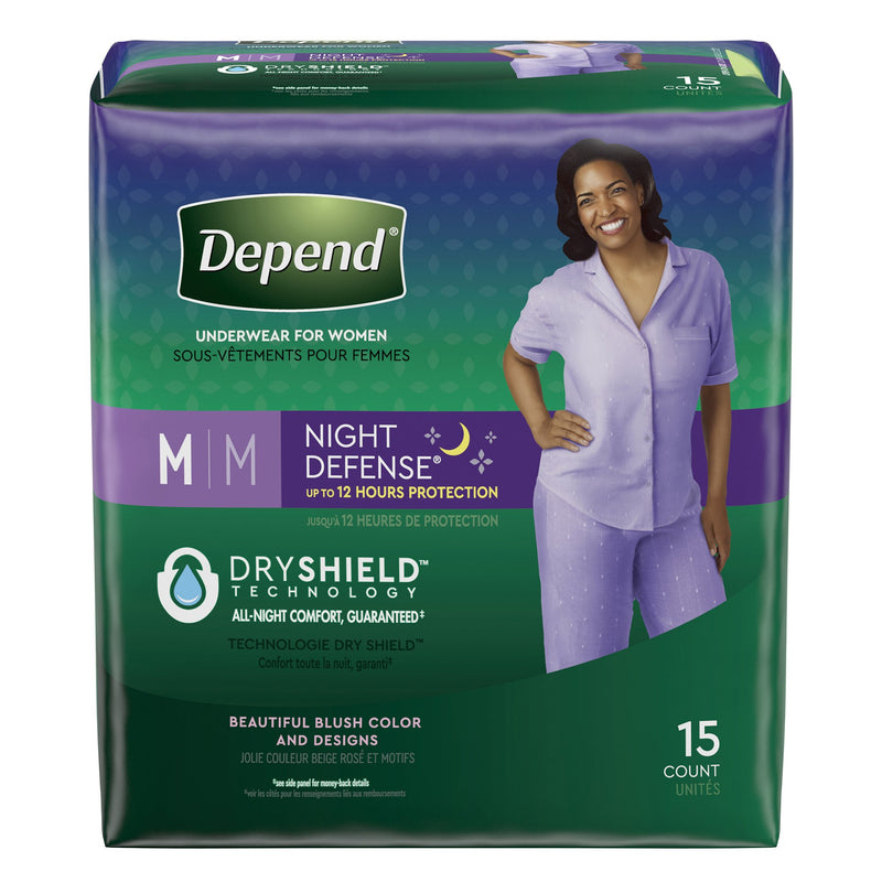 Depend® Night Defense® Absorbent Underwear, Medium, Sold As 15/Pack Kimberly 51703