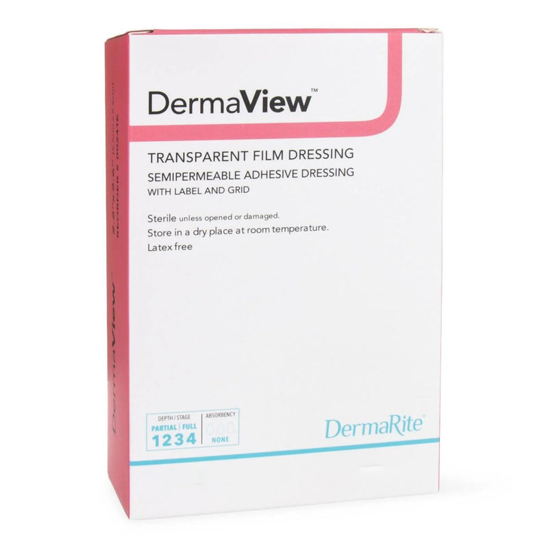TRANSPARENT FILM DRESSING DERMAVIEW™ ROLL 6 X 11 INCH 2 TAB DELIVERY WITH LABEL STERILE, SOLD AS 1/EACH, DERMARITE 15611