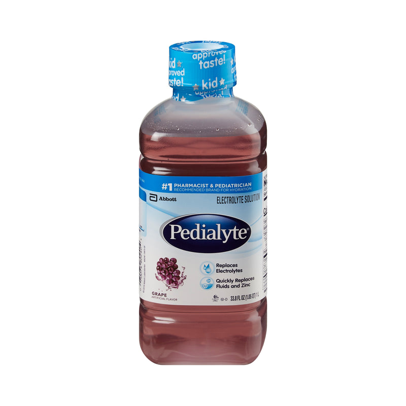 Pedialyte® Grape Electrolyte Solution, 1 Liter Bottle, Sold As 1/Each Abbott 00240