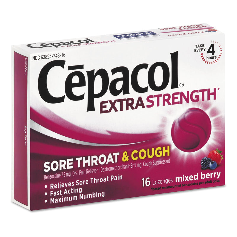 Cepacol, Loz Max Numb+Cough Mixed Berry (16/Bx), Sold As 16/Box Reckitt 63824074316