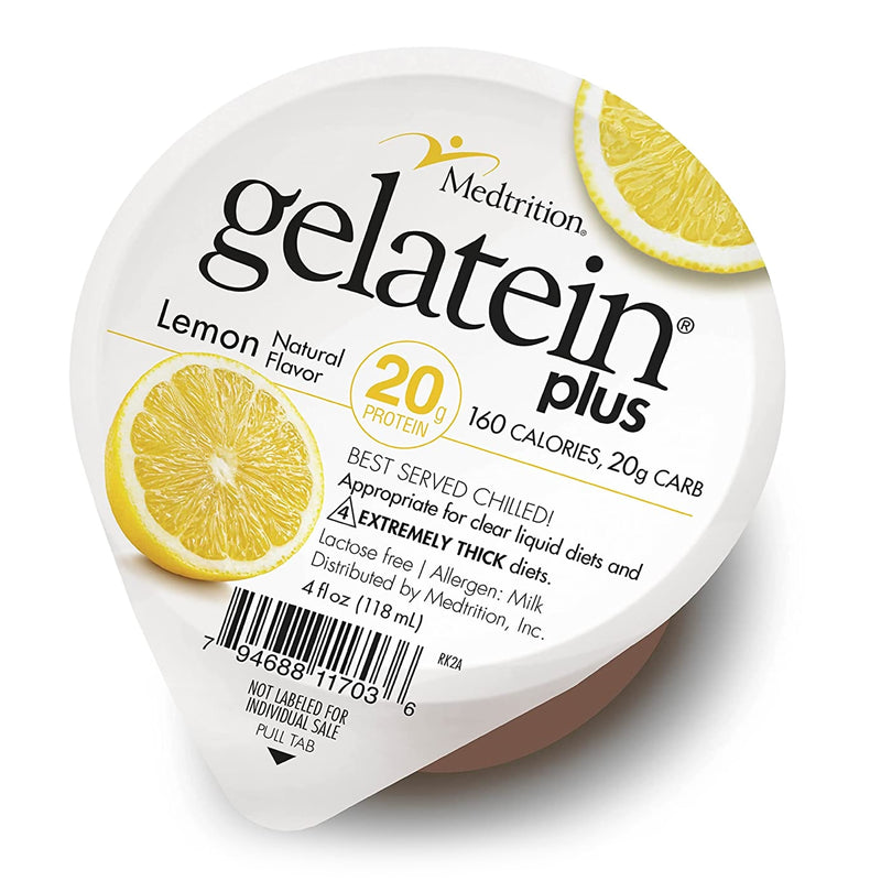 Gelatein® Plus Lemon High Protein Gelatin, 4-Ounce Cup, Sold As 1/Each Medtrition/National 11703