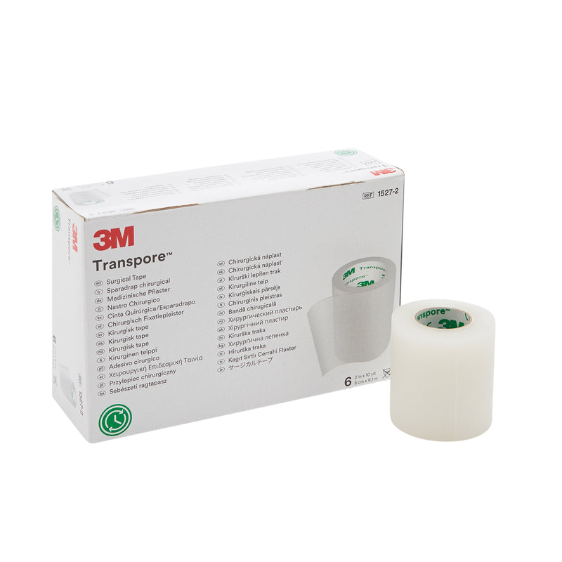 3M™ Transpore™ Plastic Medical Tape, 2 Inch X 10 Yard, Transparent, Sold As 6/Box 3M 1527-2