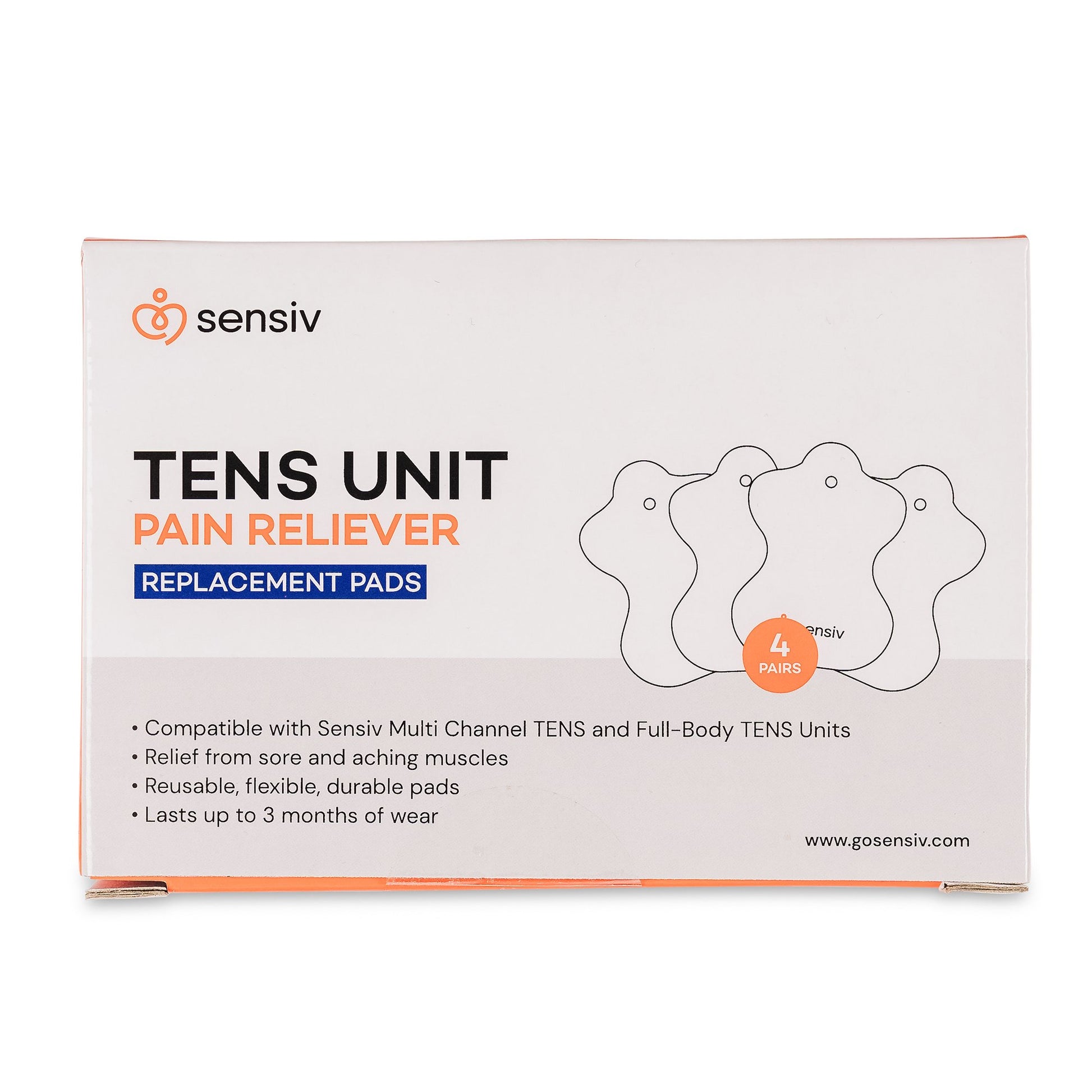 Pad, Tens Unit Sensiv Replcmntsm (4Pr/Pk 40Pk/Cs), Sold As 40/Case Acutens Sentenssp