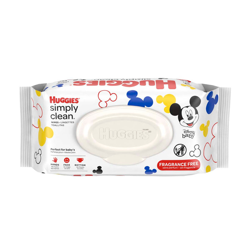 Huggies Simply Clean Unscented Baby Wipes Soft Pack, Sold As 64/Pack Kimberly 48750