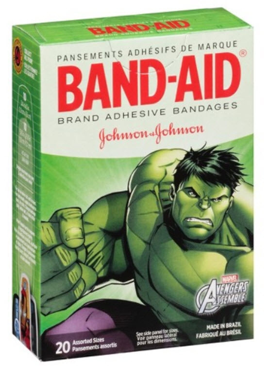 Band-Aid® Kid Design (Avengers) Adhesive Strip, Assorted Sizes, Sold As 20/Box Johnson 10381371162823
