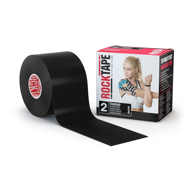 Rock Tape® Cotton / Nylon Kinesiology Tape, 2 Inch X 16-2/5 Foot, Black, Sold As 1/Roll Patterson 081678614