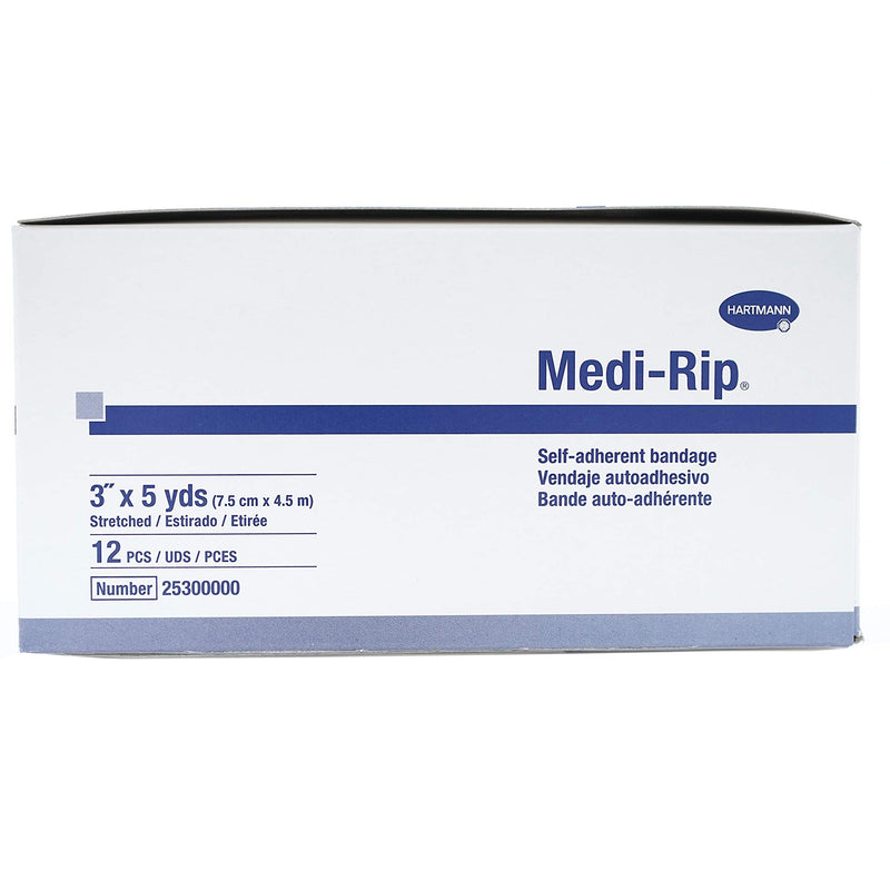 Medi-Rip® Self-Adherent Closure Cohesive Bandage, 3 Inch X 5 Yard, Sold As 96/Case Hartmann 25300000