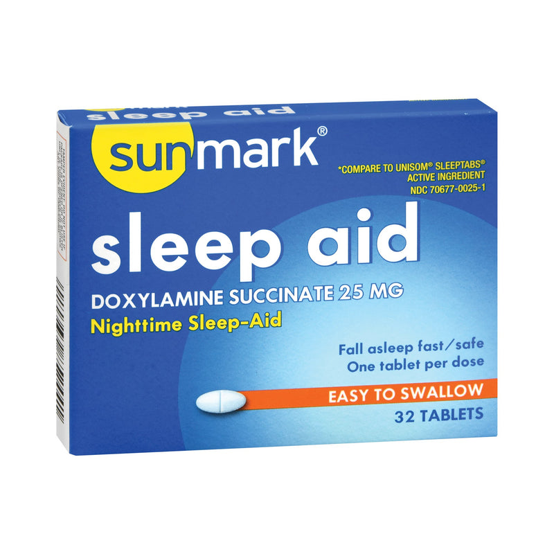 Sunmark® Doxylamine Succinate Sleep Aid, Sold As 1/Box Mckesson 70677006801