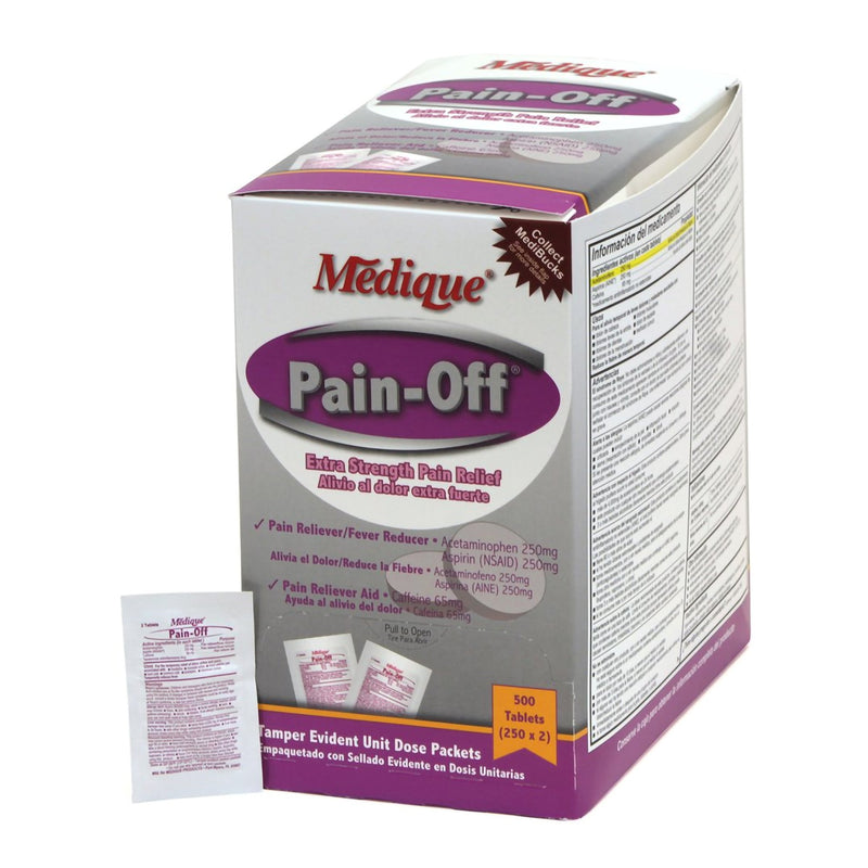 Pain-Off® Acetaminophen / Aspirin / Caffeine Pain Relief, Sold As 500/Box Medique 22813