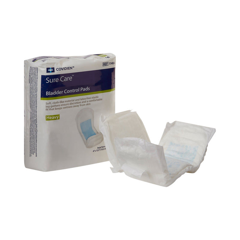 Sure Care Bladder Control Pads, Heavy Absorbency, Adult, Unisex, Disposable, 4 X 12-1/2 Inch, Sold As 96/Case Cardinal 1140A