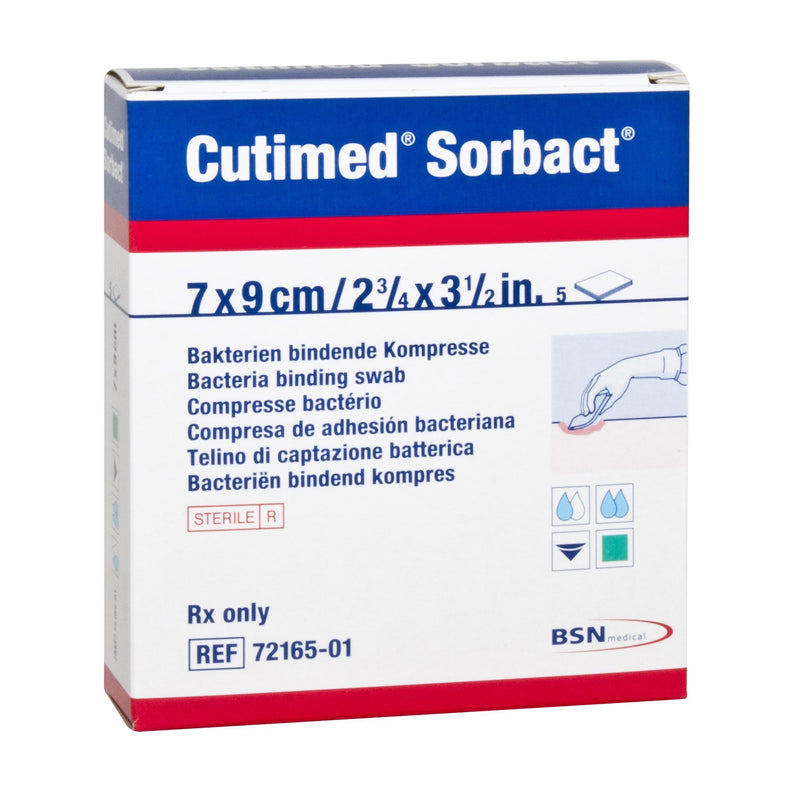 ANTIMICROBIAL MESH DRESSING CUTIMED® SORBACT® 2-4 5 X 3-1 2 INCH STERILE, SOLD AS 5/BOX, BSN 7216511