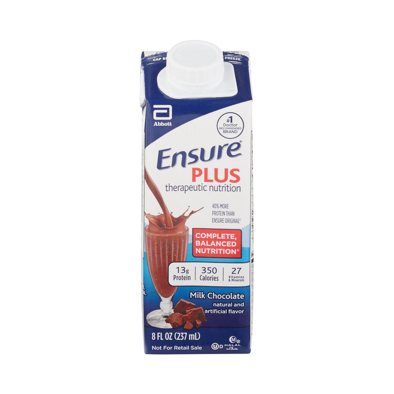 Ensure® Plus Therapeutic Nutrition, Chocolate, 8-Ounce Carton, Sold As 1/Each Abbott 64911
