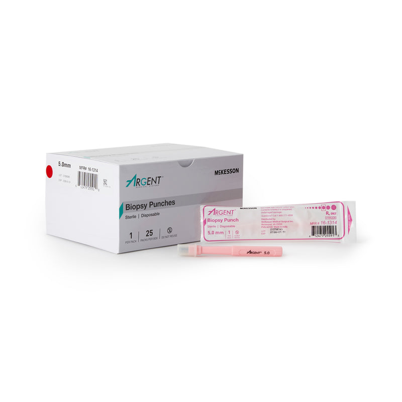 Mckesson Argent™ Disposable Biopsy Punches, 5.0 Mm, Sold As 1/Each Mckesson 16-1314