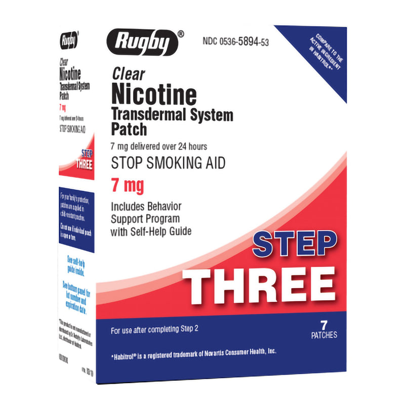Nicotine Tds, Patch 7Mg/24Hr (7/Bx), Sold As 7/Box Major 00536589453