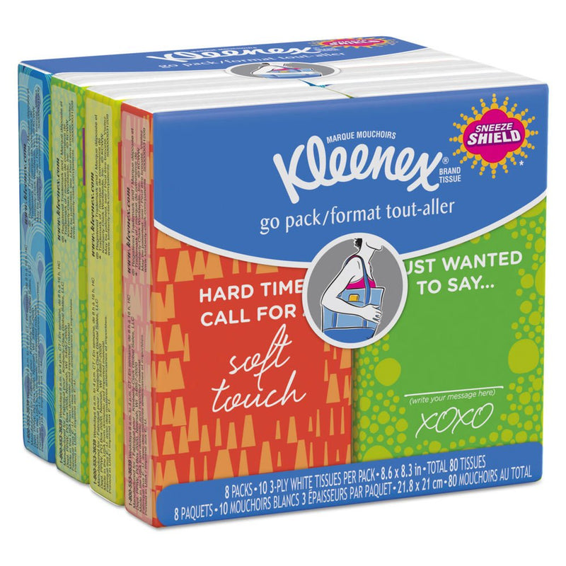Kleenex® Pocket Pack Facial Tissue, 10 Per Pack, Sold As 96/Case Kimberly 46651