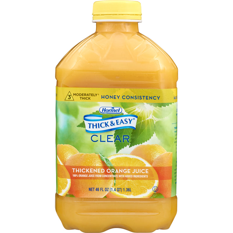 Thick & Easy® Clear Honey Consistency Orange Juice Thickened Beverage, 46-Ounce Bottle, Sold As 1/Each Hormel 40123