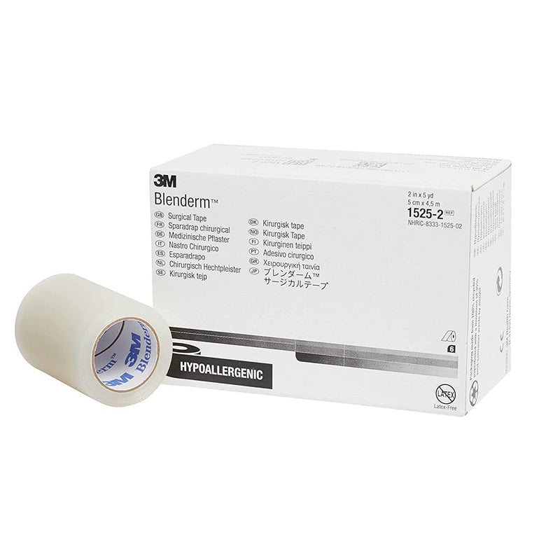 3M™ Blenderm™ Plastic Medical Tape, 2 Inch X 5 Yard, Transparent, Sold As 6/Box 3M 1525-2