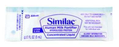 Similac® Liquid Human Milk Fortifier, 5 Ml Individual Packet, Sold As 144/Case Abbott 63010