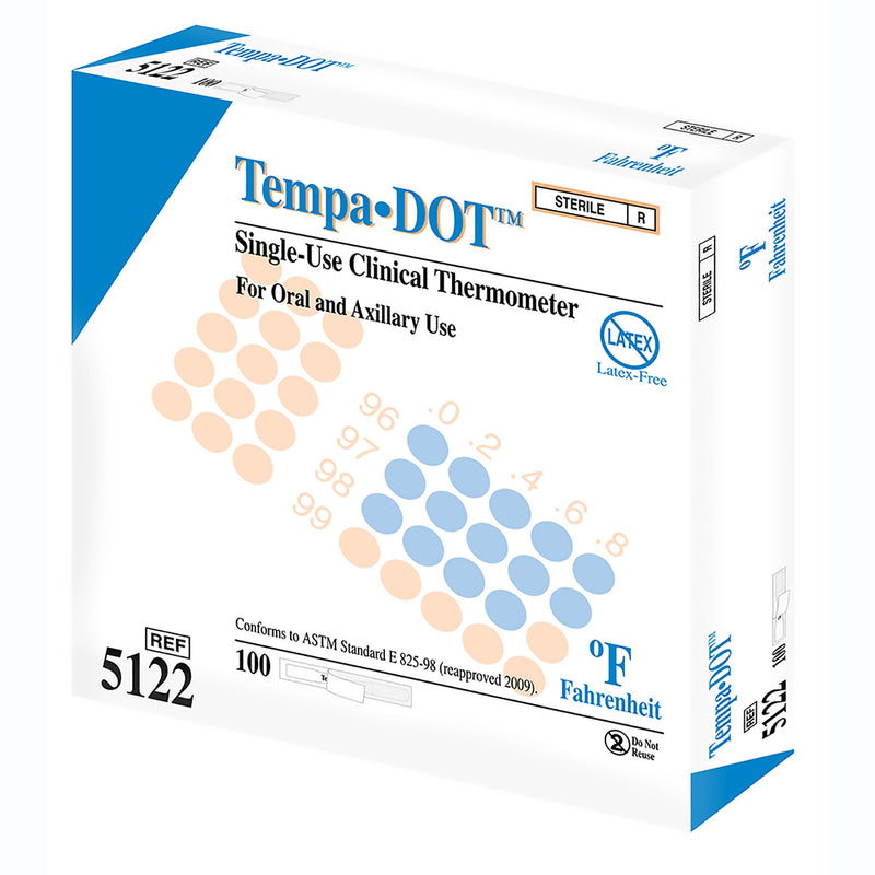 Medical Indicators Tempa·Dot™ Oral / Axillary Thermometer, Sold As 100/Box Medical 5122