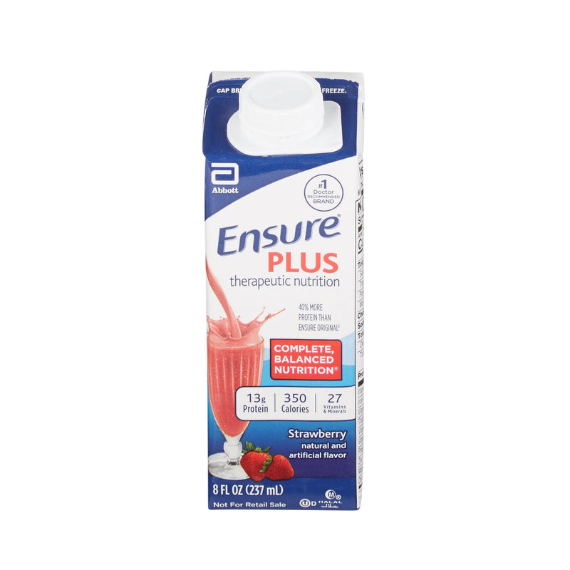 Ensure® Plus Therapeutic Nutrition, Strawberry, 8-Ounce Carton, Sold As 1/Each Abbott 64907