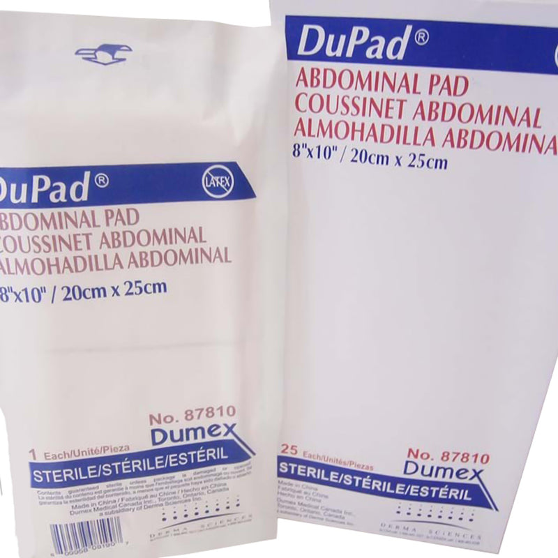 Dupad® Sterile Abdominal Pad, 8 X 10 Inch, Sold As 1/Each Gentell 87810