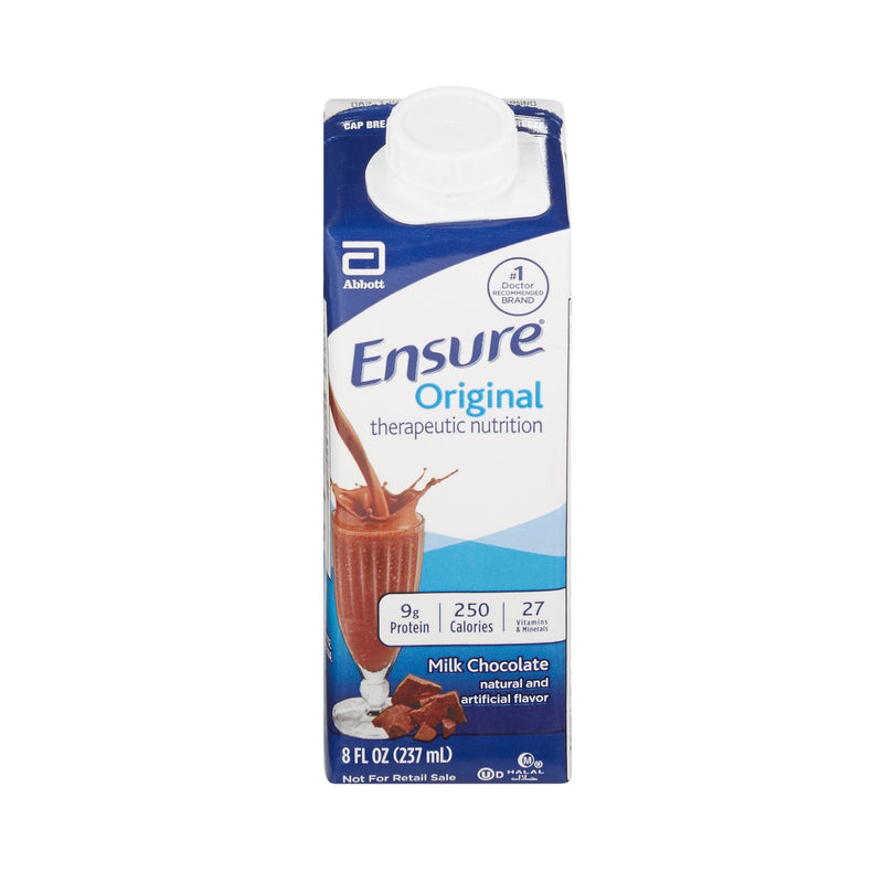 Ensure® Original Chocolate Therapeutic Nutrition Shake, 8-Ounce Carton, Sold As 24/Case Abbott 64937
