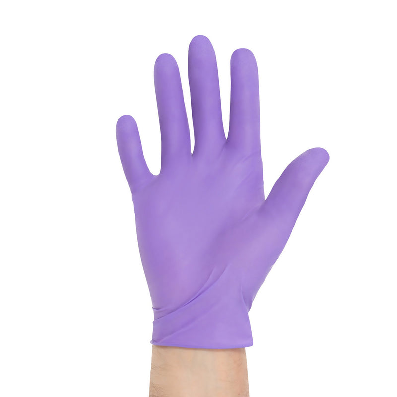 Purple Nitrile-Xtra™ Nitrile Extended Cuff Length Exam Glove, Medium, Sold As 50/Box O&M 50602