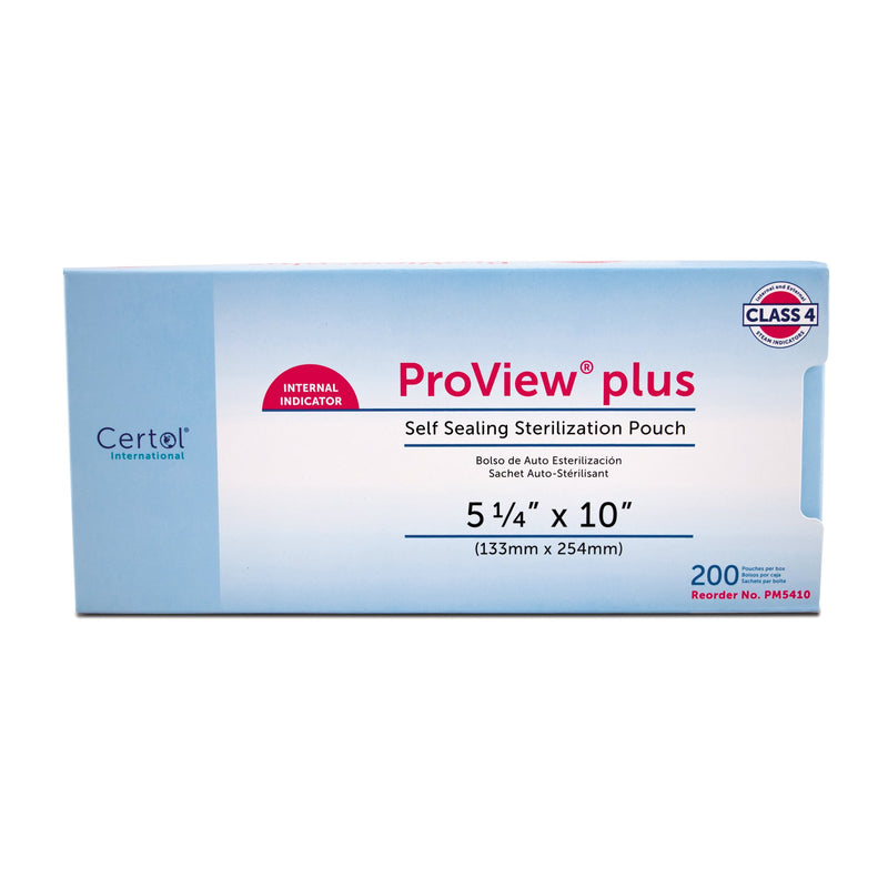 Proview® Plus Sterilization Pouch, 5-1/4 X 10 Inch, Sold As 200/Box Certol Pm5410-1