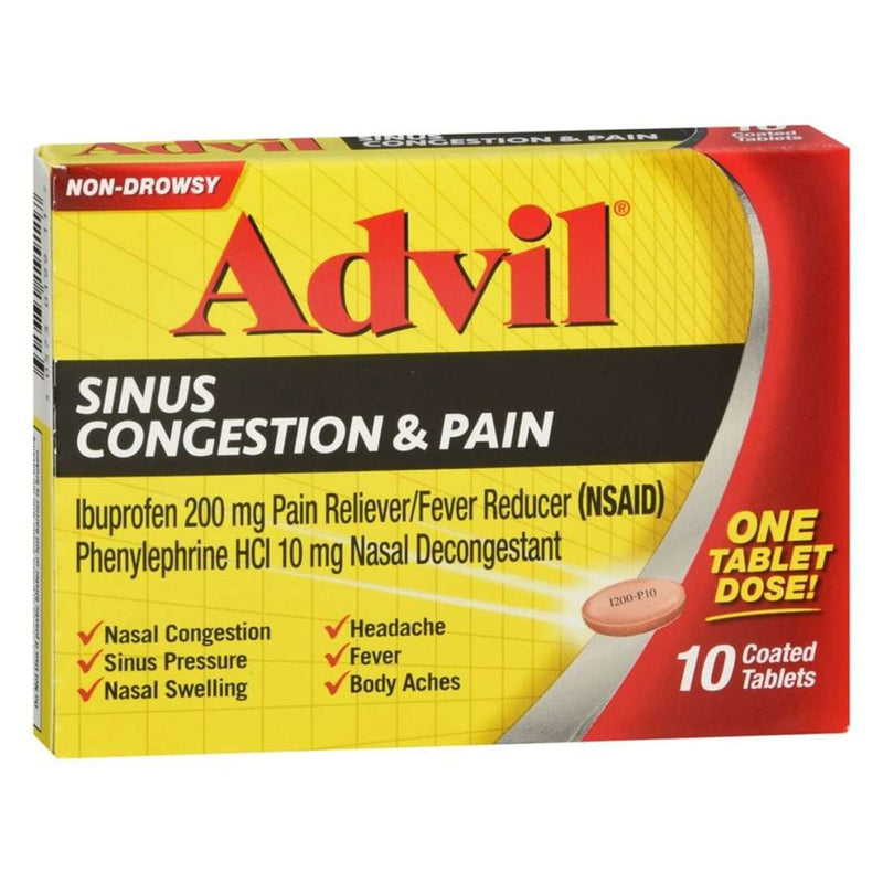Advil Sinus Congestion & Pain Tablets, Sold As 1/Box Glaxo 30573019911