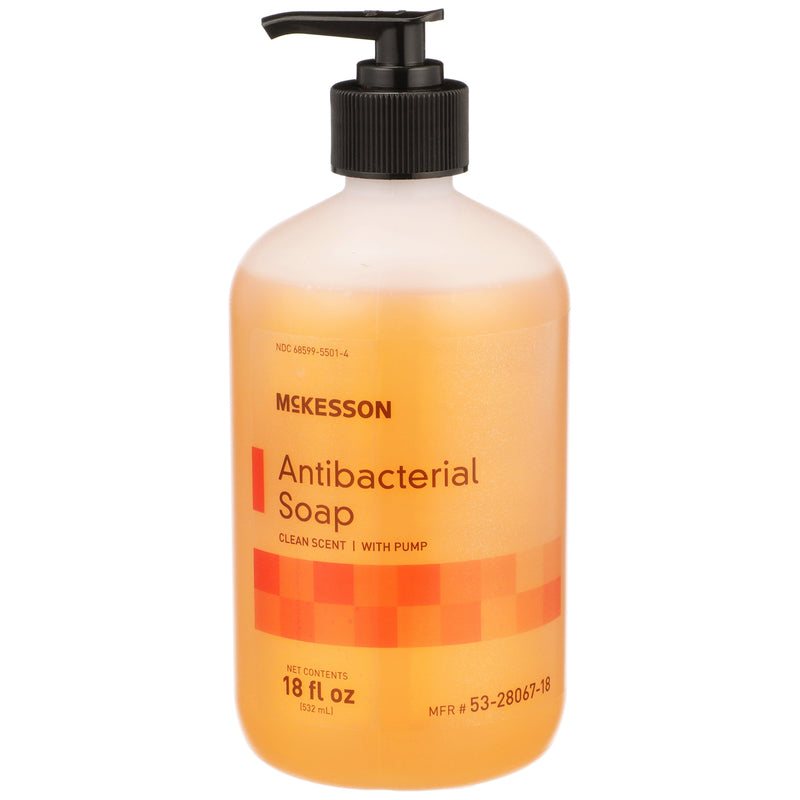 Mckesson Clean Scent Antibacterial Soap, 18 Oz. Bottle, Sold As 12/Case Mckesson 53-28067-18