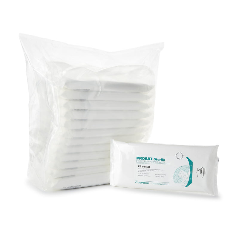 Prosat® Sterile™ Presaturated Cleanroom Wipe, Sold As 1/Each Contec Ps-911Eb