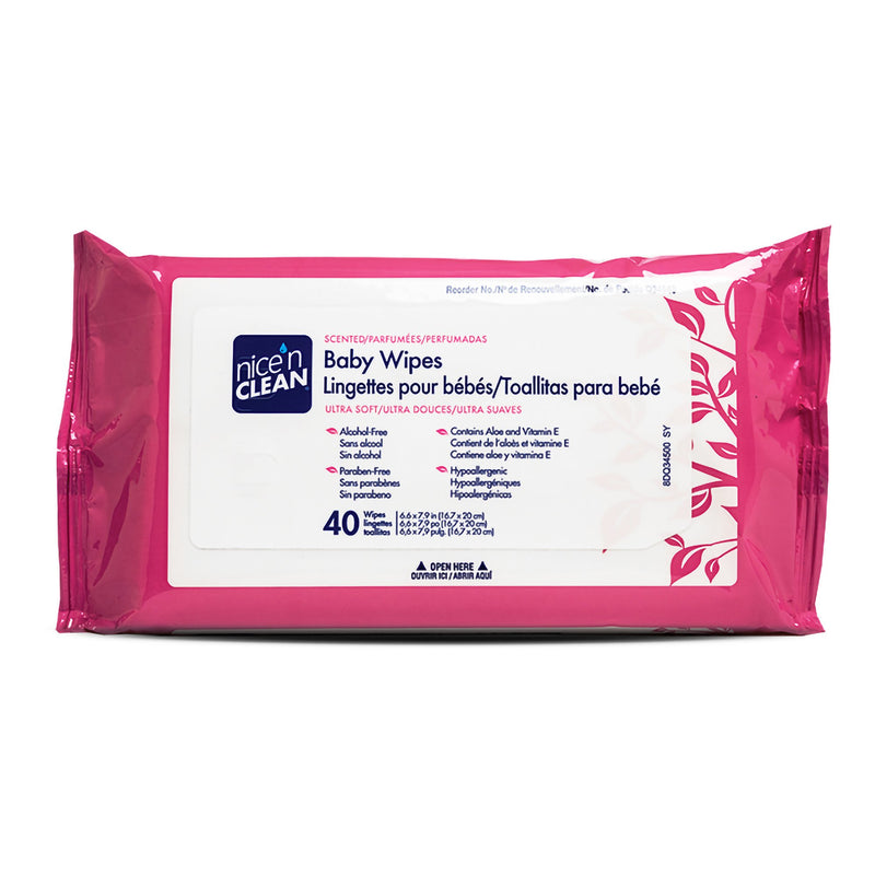 Pdi® Nice 'N Clean® Baby Wipes, Sold As 40/Box Professional Q34540