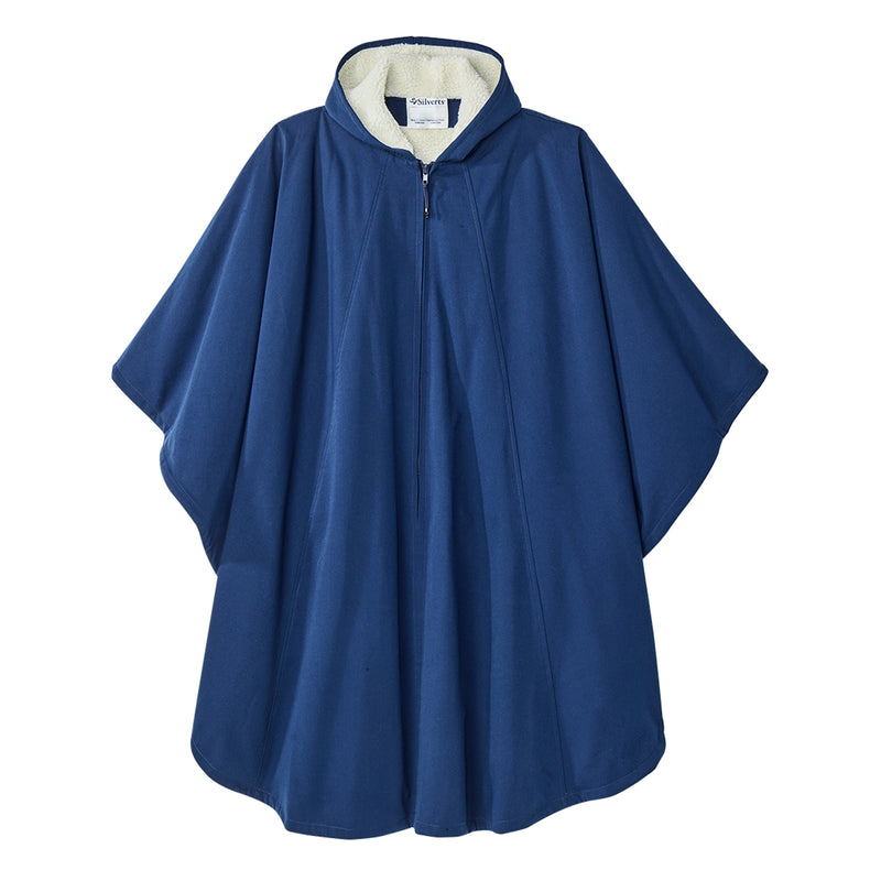 Silverts® Warm Wheelchair Cape With Hood, Navy Blue, Sold As 1/Each Silverts Sv27000_Nav_Os